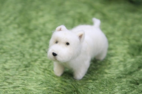 羊毛フェルト犬 ＜ウエスト・ハイランド・ホワイト・テリア